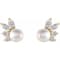 14K Yellow Gold Akoya Cultured Pearl and 1/2 CTW Diamond Stud Earrings
for Women