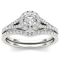 10K White Gold .75ctw Diamond Ladies Round Halo Engagement Ring (
I2-Clarity-H-I-Color )
