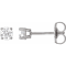 14K White Gold 1/3 CTW Natural Diamond Stud Earrings for Women with
Friction Post