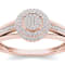 14K Rose Gold .20ctw Round Diamond Halo Engagement Wedding Ring (Color
H-I, Clarity I2)