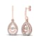 10k Rose Gold Two-tone 1/3ctw Round Diamond Drop Earrings ( H-I Color,
I2 Clarity )