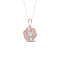 10k Rose Gold 1/5ct Solitaire Diamond Flower Pendant With 18 Inch Chain
(H-I Color, I2 Clarity)