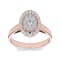 10K Rose Gold .33ctw Diamond Halo Engagement Wedding Ring (
I2-Clarity-H-I-Color )