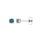 14K White Gold 4 mm Sky Blue Topaz Stud Earrings for Women with Friction Post