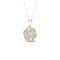 10k Yellow Gold 1/5ct Solitaire Diamond Flower Pendant With 18 Inch
Chain (H-I Color, I2 Clarity)