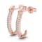10k Rose Gold 2/5ctw Round Diamond Womens J Hoop Earrings ( H-I Color,
I2 Clarity )