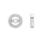 14K White Gold 0.08ctw Round Cut Natural Diamond Earring Jackets with
3.6 mm Inside Diameter