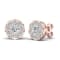 10k Rose Gold 1ctw Diamond Womens Round Stud Earrings ( H-I Color, I2
Clarity )