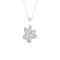 10K White Gold Diamond Dog Paw Print Pendant Rope Chain Necklace for
Women 18inch (1/8Ct/ I2,H-I)
