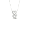 10k White Gold Diamond Double Heart Pendant With 18 Inch Chain (H-I
Color, I2 Clarity)(0.15ctw)