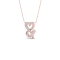 10k Rose Gold Diamond Double Heart Pendant With 18 Inch Chain (H-I
Color, I2 Clarity)(0.15ctw)