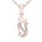10K  Rose Gold Diamond Cat Pendant Rope Chain Necklace for Women 18inch
(1/20ct / I2,H-I)