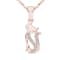 10K Rose Gold Diamond Cat Pendant Rope Chain Necklace for Women 18inch
(1/20ct / I2,H-I)