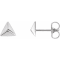 Sterling Silver Pyramid Cut Stud Earrings for Women