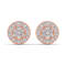 10K Rose Gold Cluster Diamond Stud Earrings for Women (1/8Ct /I2,H-I)