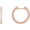 14K Rose Gold 3/4ctw Round Cut Natural Diamond Inside-Outside 17.2 mm
Hoop Earrings