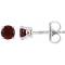 14K White Gold 4 mm Mozambique Garnet Stud Earrings for Women with
Friction Post
