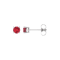 14K White Gold 4 mm Ruby Stud Earrings for Women with Friction Post