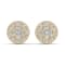 10K Yellow Gold Cluster Diamond Stud Earrings for Women (1/8Ct /I2,H-I)