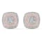 10k Rose Gold 1/2ctw Round Diamond Womens Square Stud Earrings ( H-I
Color, I2 Clarity )
