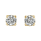 14K Yellow Gold 1/5 CTW Natural Diamond Stud Earrings for Women with
Friction Post