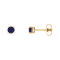14K Yellow Gold Lab Created Sapphire 4 mm Stud Earrings for Women with
Friction Post