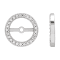 14K White Gold 1/8ctw Round Cut Natural Diamond Earring Jackets with 7
mm Inside Diameter