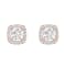 10k Rose Gold 1/3ctw Diamond Womens Halo Stud Earrings ( H-I Color, I2
Clarity )
