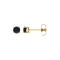 14K Yellow Gold 4 mm Black Onyx Stud Earrings for Women with Friction Post