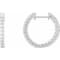14K White Gold 3/4ctw Round Cut Natural Diamond Inside-Outside 17.2 mm
Hoop Earrings