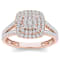 10K Rose Gold .50ctw Round Diamond Halo Engagement Wedding Ring (Color
H-I, Clarity I2)