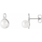 Sterling Silver Pearl Drop Earrings for Women