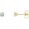 14K Yellow Gold 1/3ctw Round Cut Natural Diamond Earrings for Women