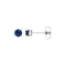 14K White Gold 4 mm Sapphire Stud Earrings for Women with Friction Post