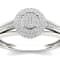 14K White Gold .20ctw Round Diamond Halo Engagement Wedding Ring (Color
H-I, Clarity I2)