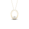 10k Yellow Gold 1/20ct Solitaire Diamond Circle Pendant With 18 Inch
Chain (H-I Color, I2 Clarity)