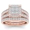 14K Rose Gold 1.50ctw Diamond Anniversary Engagement Ring Bridal Band
Set (I2-Clarity-H-I-Color)
