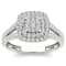10K White Gold .50ctw Round Diamond Halo Engagement Wedding Ring (Color
H-I, Clarity I2)