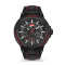 Fashion watch with Black silicone strap