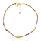 Pink Tourmaline Shaded Beaded Necklace