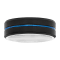 Stainless Steel Black and Blue Ion Plated 8mm Striped Band