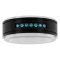 0.15CTW Blue Diamond Two-Tone Stainless Steel 9MM Grooved Band