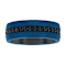 Tungsten Comfort™ Black Sapphire Tungsten 8MM Blue Ion Plated Band