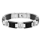 0.15CTW Diamond Two-Tone Stainless Steel Link Bracelet