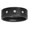 0.10CTW Diamond Stainless Steel Black IP Band