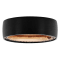 Black and Rose IP Tungsten & Black Sapphire Band