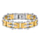 Stainless Steel With Yellow Ion Plated Rivet Bracelet
