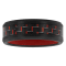 Tungsten Comfort™ 8MM Tungsten Ion Plated with Red Carbon Fiber &
Red Silicone Band
