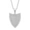 Stainless Steel Brick Shield Pendant