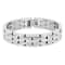 3/4CTW Diamond Stainless Steel Panther Link Bracelets